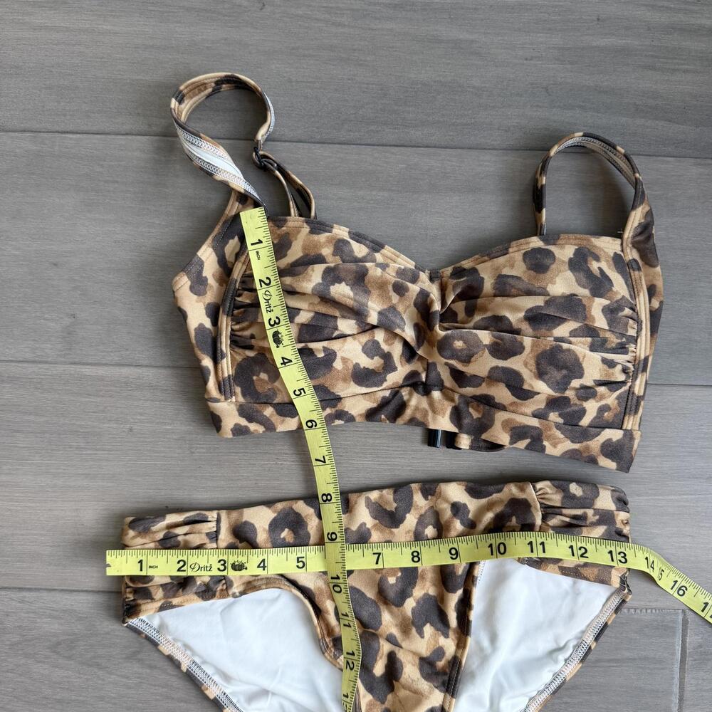 NipTuck Swim Leopard Print Bikini Set - Size 4 - Picture 2 of 8